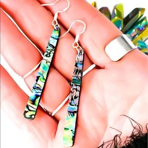 Sterling Silver Abalone Shell Earrings